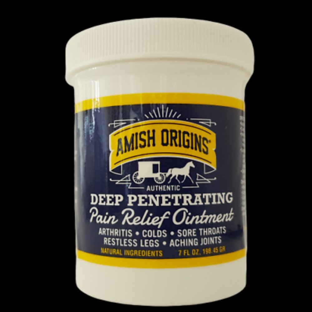 Amish Origins Deep Penetrating Pain Relief Ointment Restless Legs Arthritis 7 oz